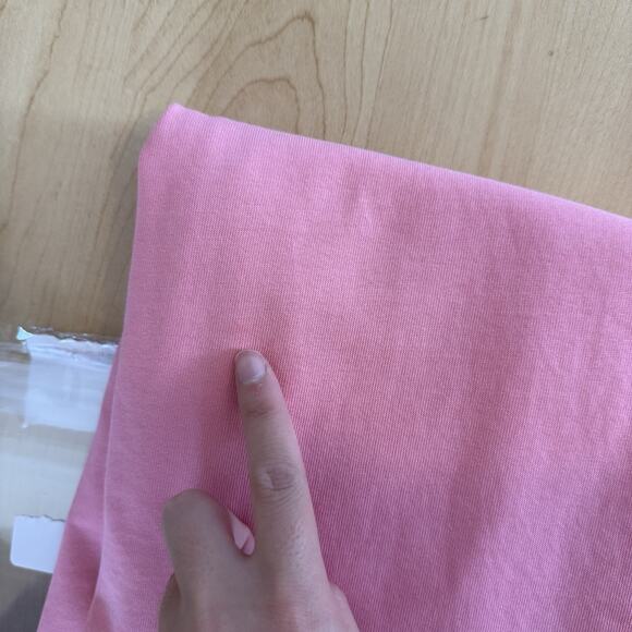 Sezane Selena Dress Bubblegum Pink Size Medium Organic Cotton Shoulder Buttons - Picture 8 of 12